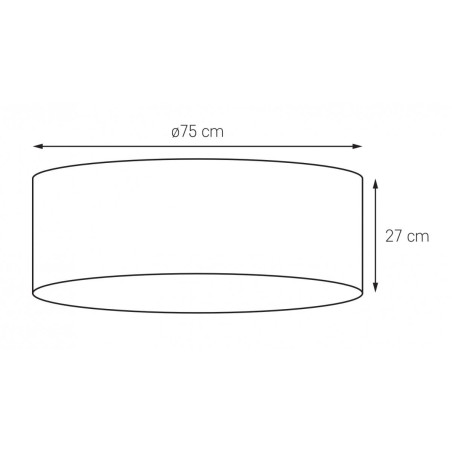 Plafon okrągły biały Kaspa Space 75cm - Eleganckie oświetlenie