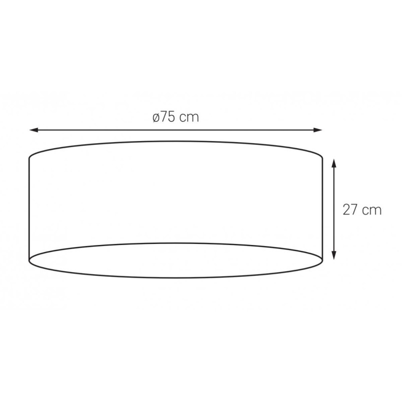 Plafon okrągły Kaspa Space 75cm - Nowoczesne oświetlenie