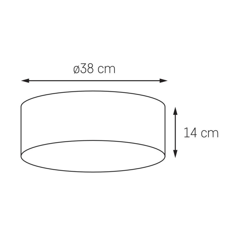 Plafon okrągły Kaspa Space 38cm czarny - Oświetlenie LED