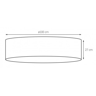Plafon okrągły biały Kaspa Space 100cm - Stylowe oświetlenie