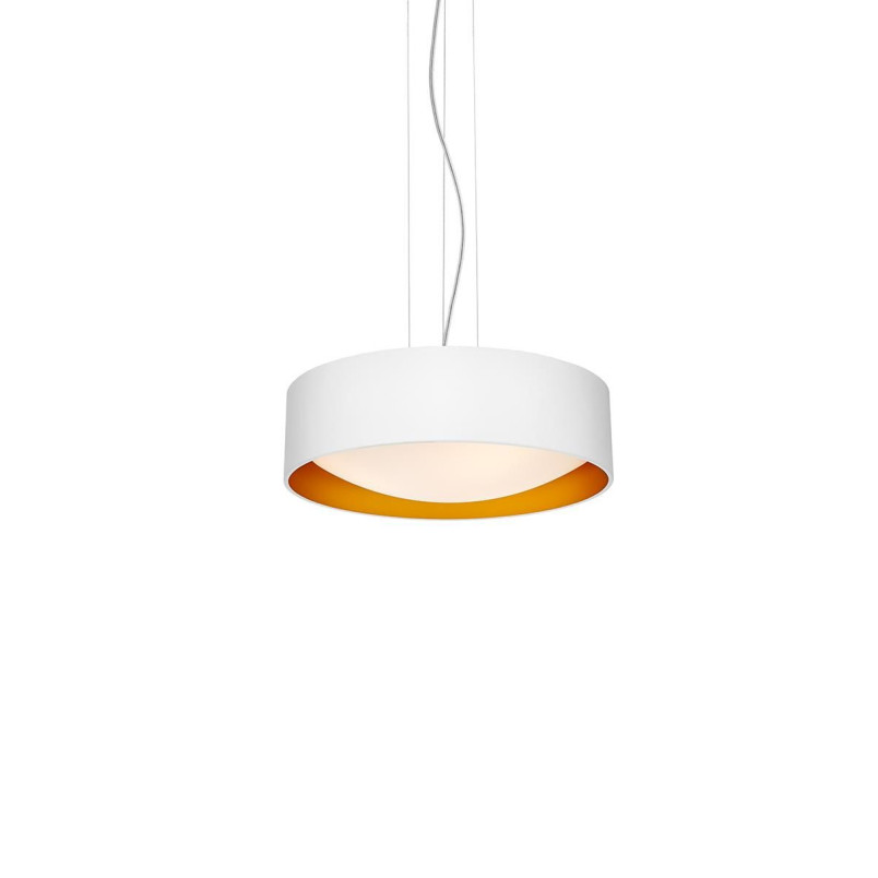 Lampa wisząca Vero 45cm biało-złota Kaspa - Stylowe oświetlenie