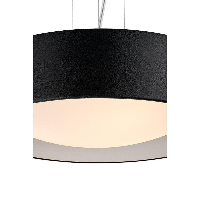 Lampa wisząca Vero - Kaspa: Nowoczesny design, 45cm, Czarno-srebrna