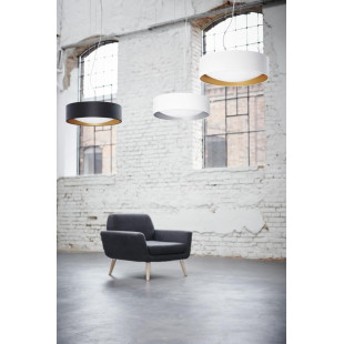 Lampa wisząca Vero - Kaspa: Nowoczesny design, 45cm, Czarno-srebrna