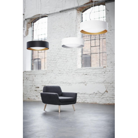 Lampa wisząca Vero - Kaspa: Nowoczesny design, 45cm, Czarno-srebrna