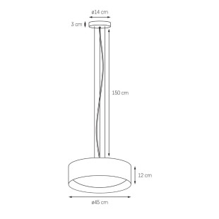 Lampa wisząca Vero czarna Kaspa - nowoczesny design