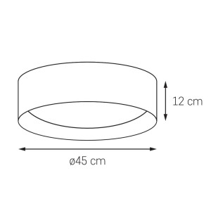 Plafon okrągły Vero 45cm biało-srebrny Kaspa | Sklep z lampami