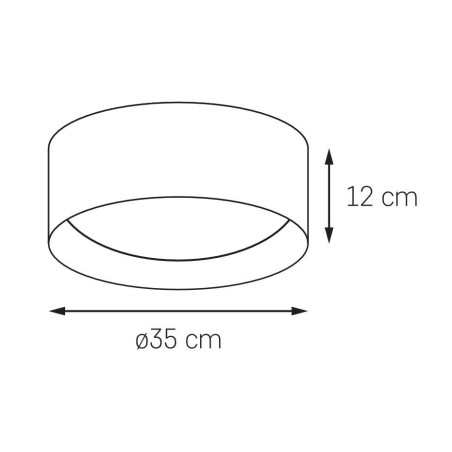 Plafon Vero Kaspa: Okrągły, Metalowy, 35cm - Stylowe Oświetlenie
