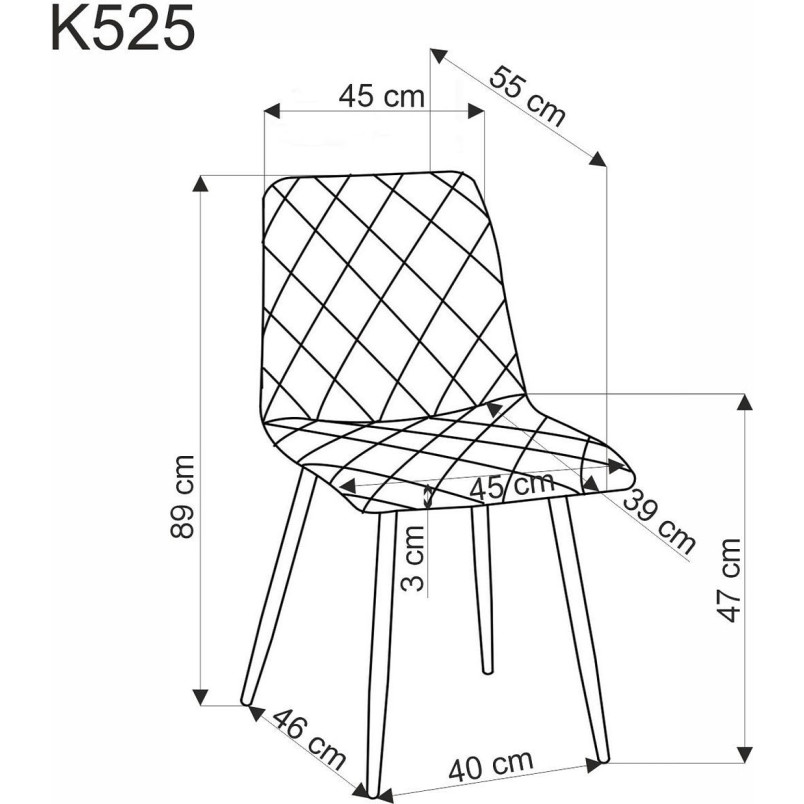 Krzesło pikowane K525 Halmar - Stylowy design w niskiej cenie