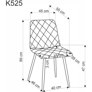 Krzesło pikowane K525 Halmar - Komfort i styl w Twoim domu