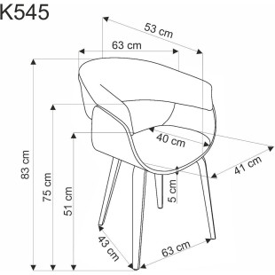 Krzesło drewniane K545 Halmar - Beżowe, Naturalne | Komfort i Styl