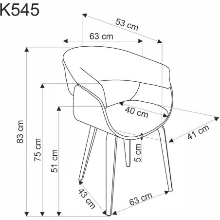 Krzesło drewniane K545 Halmar - Beżowe, Naturalne | Komfort i Styl