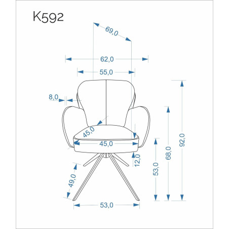 Krzesło obrotowe Halmar K592 - Beż kaszmir | Komfort i styl
