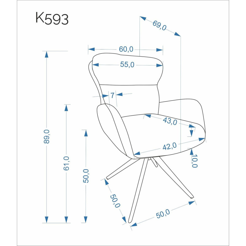 Krzesło fotelowe obrotowe Halmar K593 - Komfort i styl