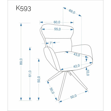 Krzesło fotelowe obrotowe Halmar K593 - Komfort i styl