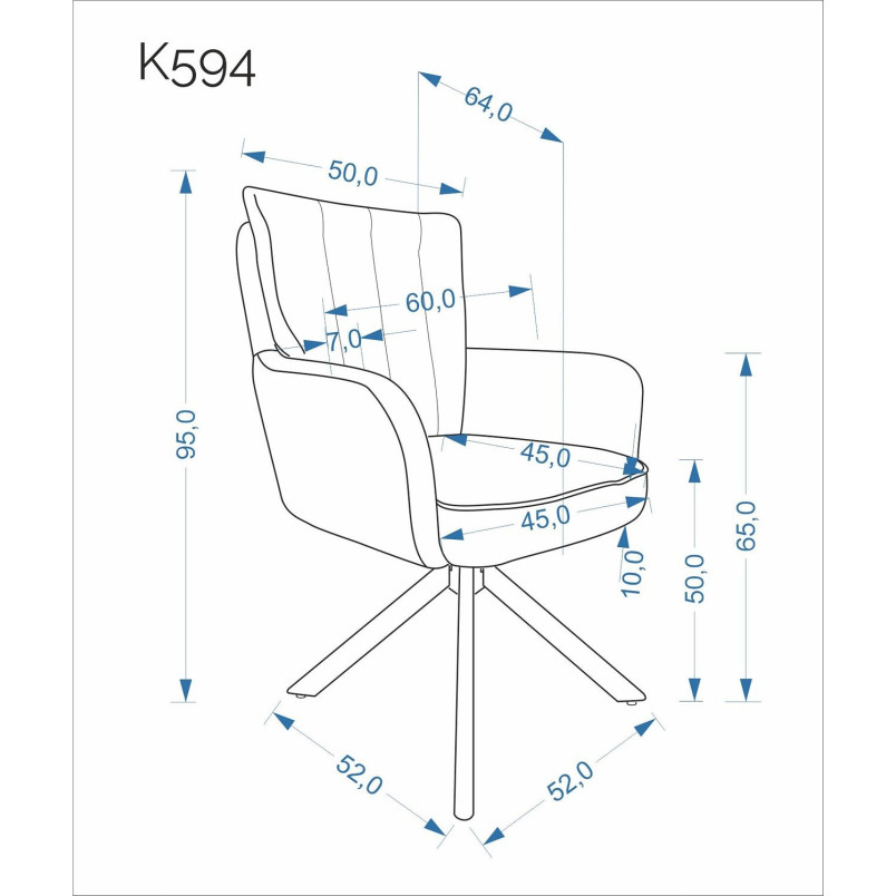 Krzeseło fotelowe obrotowe Halmar K594 - Beż/Dąb | Komfort i styl