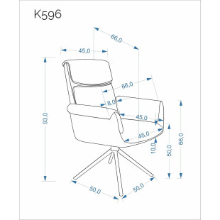 Krzeseło fotelowe obrotowe K596 Halmar - Beż/Czarny | Komfort i Styl