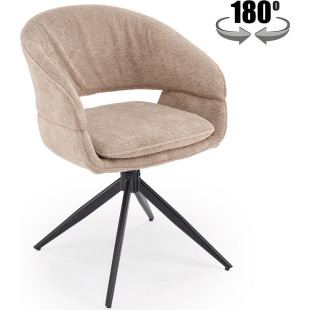 Krzesło muszelka obrotowe cappuccino Halmar K602 - Komfort i styl!