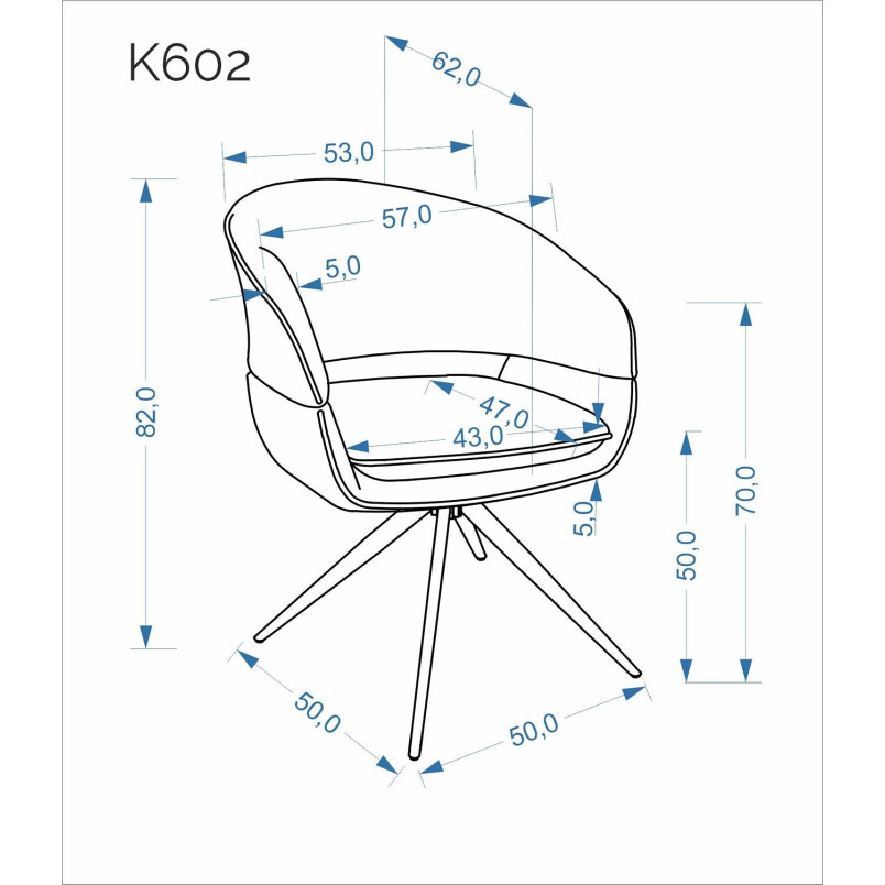 Krzesło muszelka obrotowe cappuccino Halmar K602 - Komfort i styl!