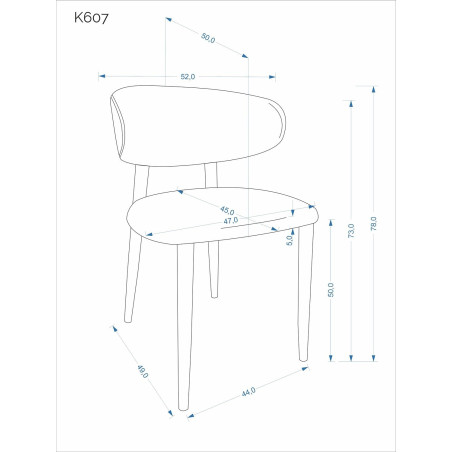 Krzesło tapicerowane K607 beżowy Halmar | Elegancki design