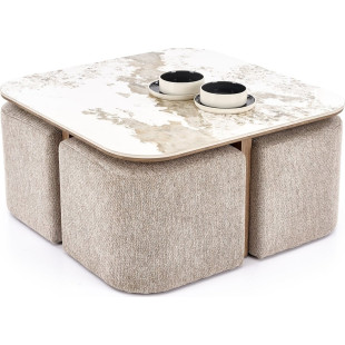 Stolik Arakis z pufami - Halmar | Nowoczesny design