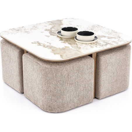 Stolik Arakis z pufami - Halmar | Nowoczesny design