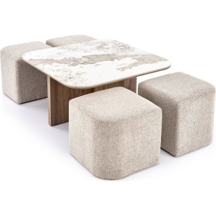 Stolik Arakis z pufami - Halmar | Nowoczesny design