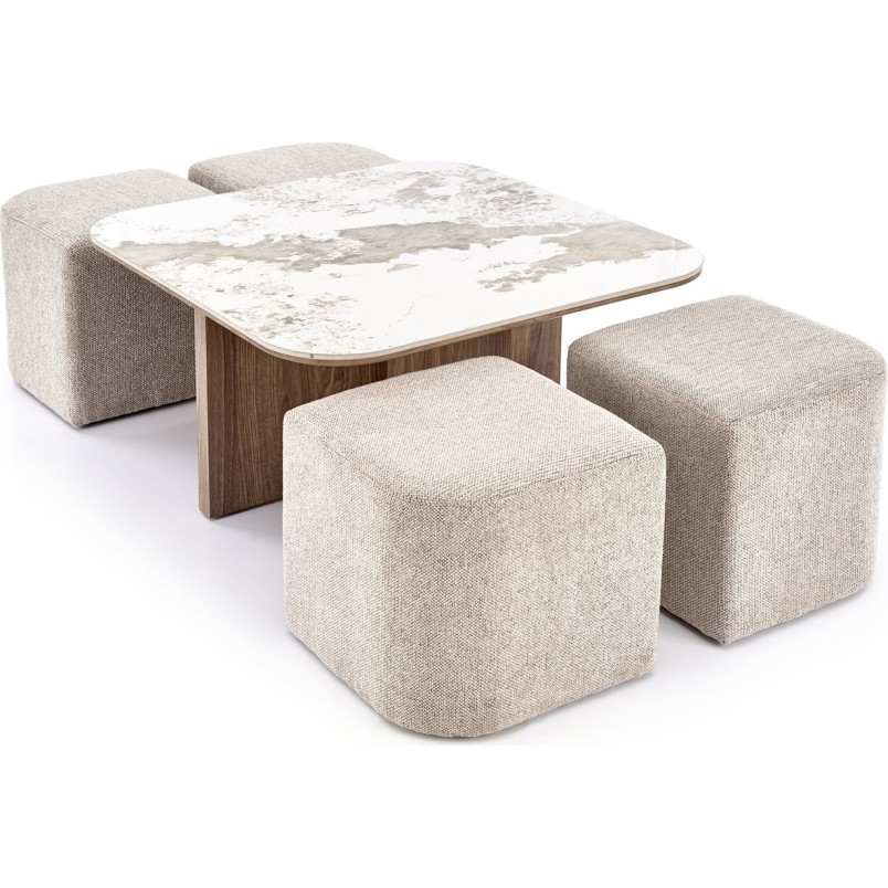 Stolik Arakis z pufami - Halmar | Nowoczesny design