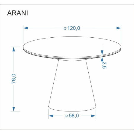 Stół okrągły Arani 120cm - Halmar | Beżowy marmur, orzech