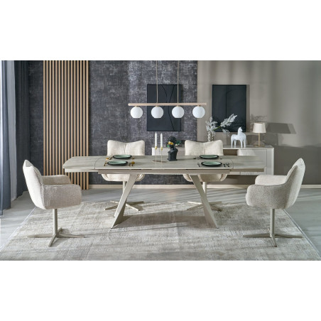 Stół rozkładany Armani | Spiek kwarcowy, design Halmar