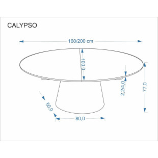 Stół rozkładany owalny Calypso 160-200x100 Halmar | Dębowy