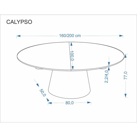 Stół rozkładany owalny Calypso 160-200x100 Halmar | Dębowy