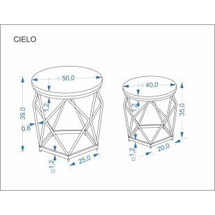 Zestaw stolików Cielo Halmar: Elegancki design, świetna cena!