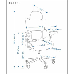 Fotel biurowy Cubus Halmar: Ergonomia i Komfort | Sklep