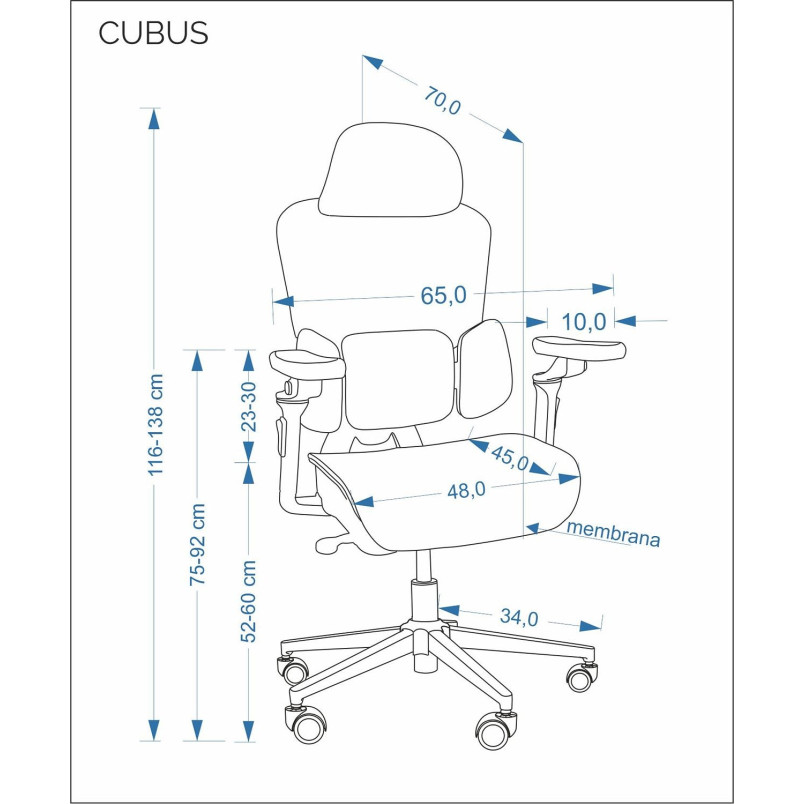 Fotel biurowy Cubus Halmar: Ergonomia i Komfort | Sklep
