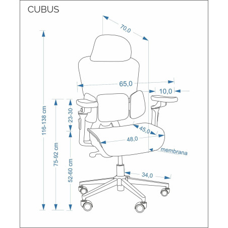 Fotel biurowy Cubus Halmar: Ergonomia i Komfort | Sklep