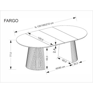Stół rozkładany Fargo 120-210cm orzech Halmar - Elegancki design