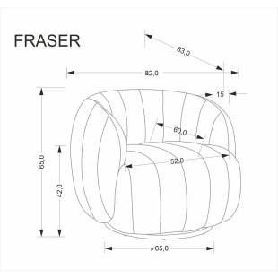 Fotel Fraser Halmar: Komfortowy i obrotowy - Ciemny beż