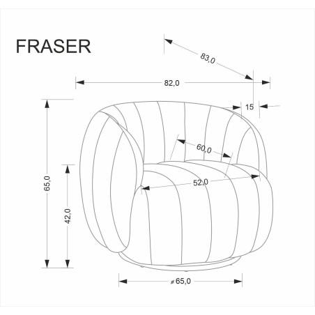 Fotel Fraser Halmar: Komfortowy i obrotowy - Ciemny beż