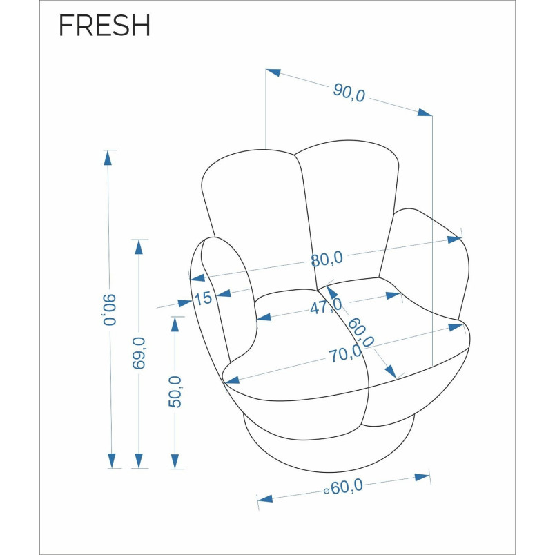 Fotel obrotowy Fresh Halmar - Cynamonowy | Komfort i styl