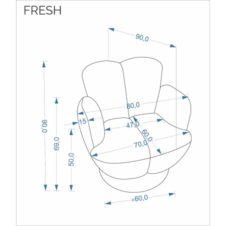 Fotel obrotowy Fresh Halmar - Cynamonowy | Komfort i styl