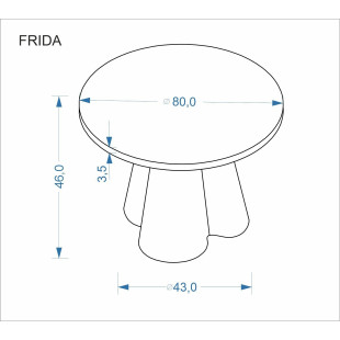 Stolik kawowy Frida | Trawertyn/Orzech | Halmar