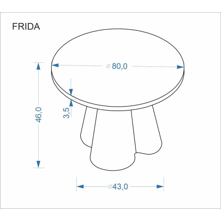 Stolik kawowy Frida | Trawertyn/Orzech | Halmar