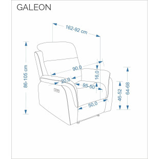 Fotel rozkładany elektryczny Galeon beżowy Halmar - Komfort i styl