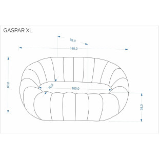 Sofa 2-osobowa Gaspar 140cm kremowa - Halmar | Komfort i styl