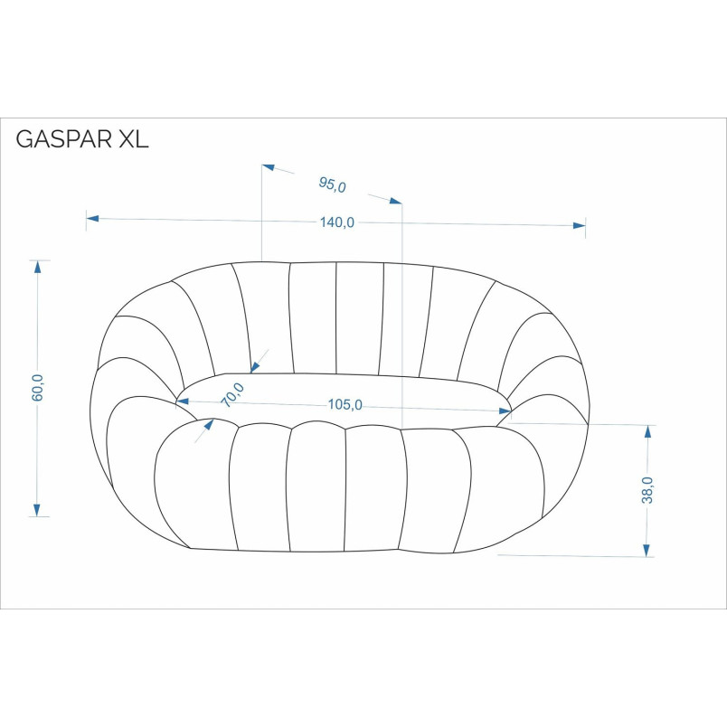 Sofa 2-osobowa Gaspar 140cm kremowa - Halmar | Komfort i styl