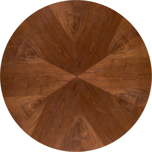 Stół okrągły Hevelius 130cm orzech/czarny | Halmar