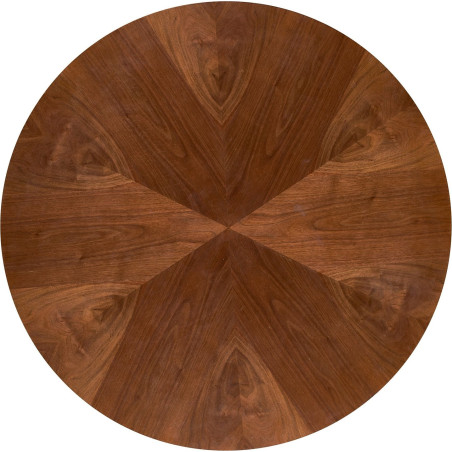 Stół okrągły Hevelius 130cm orzech/czarny | Halmar