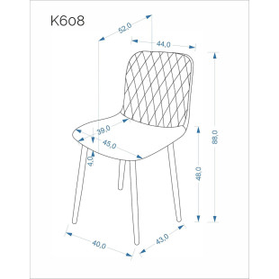 Krzesło welurowe szare K608 Halmar - Komfort i styl