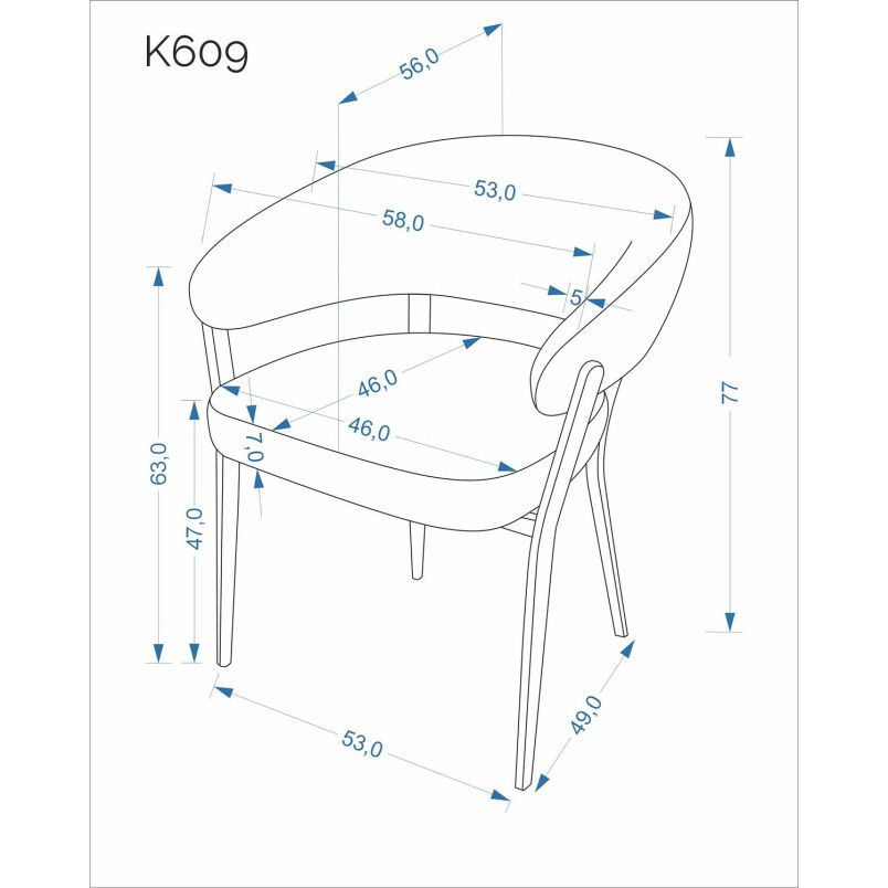 Krzesło tapicerowane szare K609 Halmar | Komfort i styl