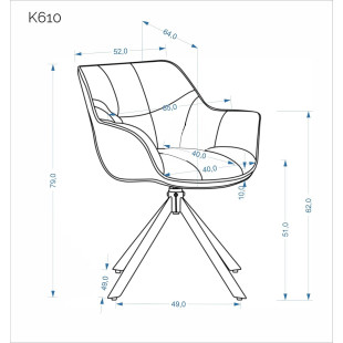 Krzesło pikowane fotelowe obrotowe szare Halmar K610 - Komfort i styl!
